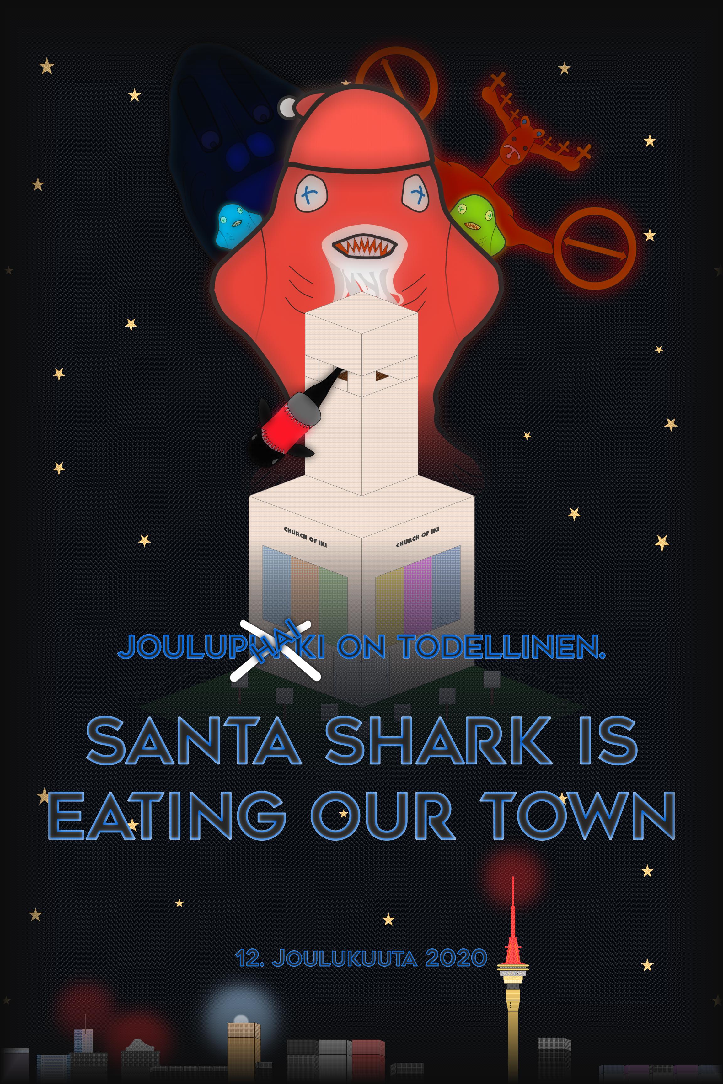 Santa Shark Is Eating Our Town (2020) постер